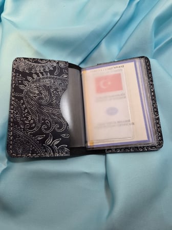 Gogo Hakiki Deri Oto Araç Ruhsat Kılıfı Craft Baskı 