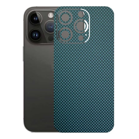 Kapps Iphone 14 Pro ile Uyumlu Fiber Serisi Premium Arka Kapak Kaplama(Kenarlar Yoktur!)