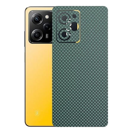 Kapps Poco X5 Pro ile Uyumlu Fiber Serisi Premium Arka Kapak Kaplama(Kenarlar Yoktur!)