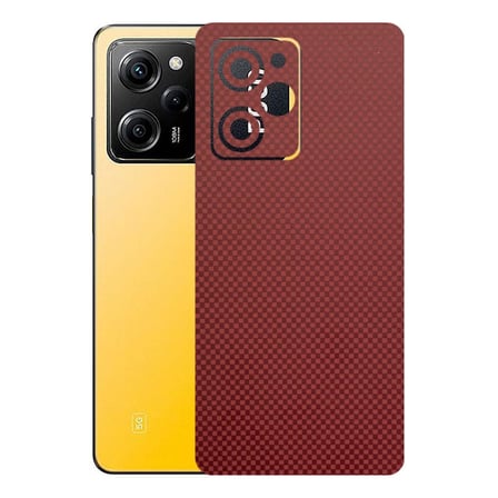 Kapps Poco X5 Pro ile Uyumlu Fiber Serisi Premium Arka Kapak Kaplama(Kenarlar Yoktur!)