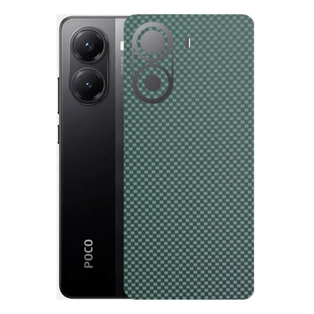 Kapps Poco X7 Pro ile Uyumlu Fiber Serisi Premium Arka Kapak Kaplama(Kenarlar Yoktur!)
