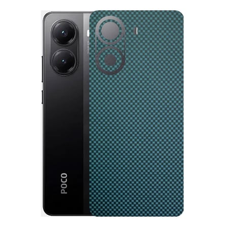 Kapps Poco X7 Pro ile Uyumlu Fiber Serisi Premium Arka Kapak Kaplama(Kenarlar Yoktur!)