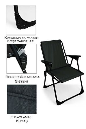 Armarks Kamp Sandalyesi, Katlanır Kamp Sandalyesi, Balıkçı Kamp Sandalyesi, Plaj Piknik Sandalyesi