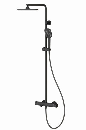 Estella Termostatik 3 Yönlü Duş Kolonu-Siyah