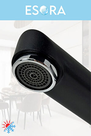 Siyah Krom Balık Sırtı Lavabo Bataryası Banyo Çeşmesi Çift Su Girişli Lavabo Musluğu 2 Yıl Garantili