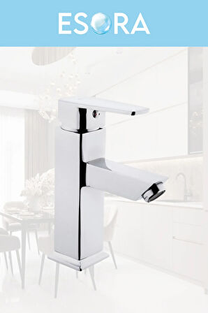 Krom Kare Sabit Aç Kapa Lavabo Bataryası