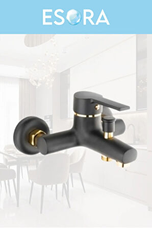 Siyah Gold Banyo Bataryası Musluğu Çeşmesi Garantili Yerli Üretim