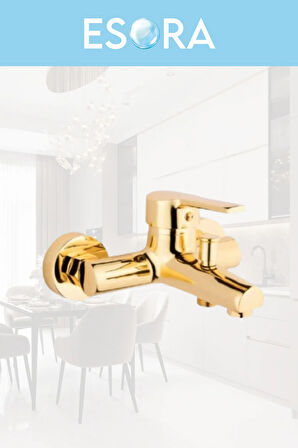 Gold Banyo Bataryası Musluğu Çeşmesi Garantili Pirinç Yerli Üretim