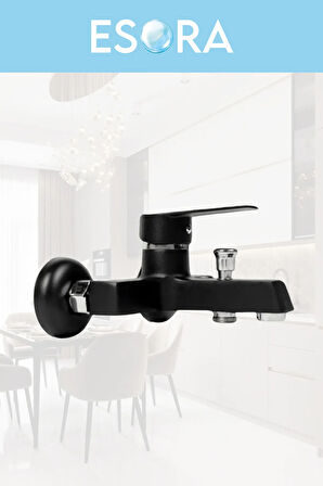 Lüx Siyah Kare Banyo Bataryası Ağır Gövde 2 Yıl Garantili