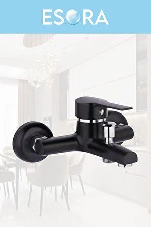Siyah Krom Baston Borulu Eviye Mutfak , Lavabo , Banyo Bataryası 3'lü Set