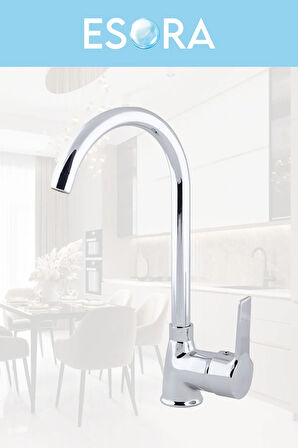 Krom Baston Borulu Eviye Mutfak , Lavabo , Banyo Bataryası 3'lü Set