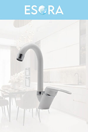 Krom Siyah Robot Duş Seti , Beyaz Oynar Borulu Eviye , Baston Lavabo , Banyo Bataryası 4’lü Set