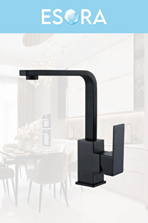 Siyah Lüx Robot Duş Seti , Lüx Kare Eviye , Lavabo , Banyo Bataryası 4’lü Set