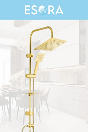 Gold Kare Robot Duş Seti , Banyo Bataryası 2’li Set