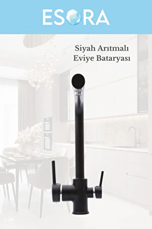 Siyah Krom Arıtmalı Eviye Bataryası