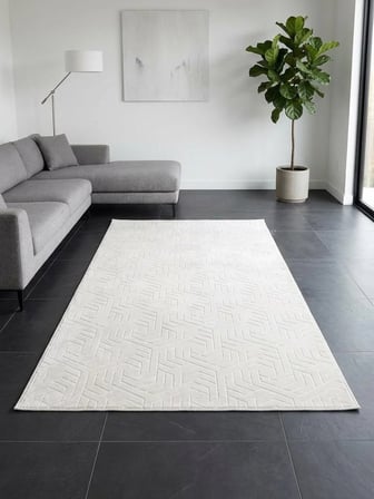 Dinar Armoni Kaymaz Tabanlı Kesme Kabartmalı Yıkanabilir Salon Koridor Mutfak Hali
