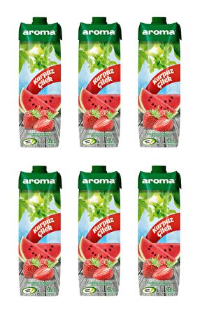 Aroma Karpuz Çilek Meyveli İçecek 1 Lt X 6 Adet