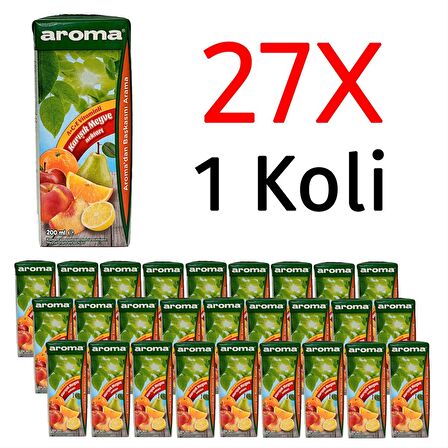 Aroma Karışık Meyve Nektarı 200 Ml X 27 Adet