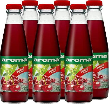 Aroma Vişneli İçecek Cam 200 Ml X 6 Adet