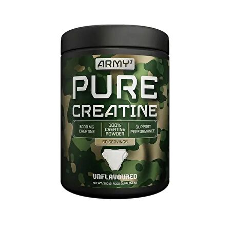 Army Pure Creatine Monohidrat 300 Gram 60 Servis / 5 gram ABD MENŞEİ