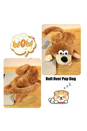 Roffle Roly Kahkaha ile Yuvarlanan Pilli Sesli Hareketli İnteraktif Gülen Köpek - 30 cm
