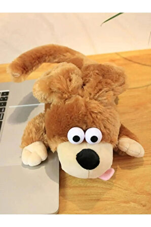 Roffle Roly Kahkaha ile Yuvarlanan Pilli Sesli Hareketli İnteraktif Gülen Köpek - 30 cm