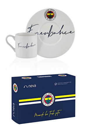 Fenerbahçe Lisanslı El Yazılı 2'li Kahve Fincan Takımı