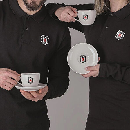 Beşiktaş Lisanslı Arma Logo 2'li Çay Fincan Takımı