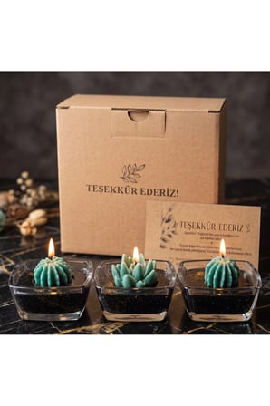 Karışık Çiçek Kokulu Dekoratif Mum Seti – El Yapımı Çiçek Tasarımlı Aromaterapi Mum (3 cm yükseklik x 6 cm en)