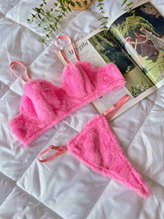 PELUŞ İÇ ÇAMAŞIRI TAKIMI