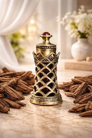 AROMENZA Hindi Oud Ekstra Yoğun (Indian Oud) 3 ml Yüksek Kaliteli Doğal Saf Oud Yağı Premium Özel Seri