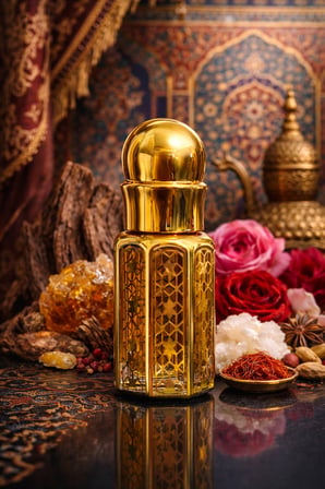 AROMENZA Osmanî Oud 6 ml Yüksek Kaliteli Konsantre Saf Oud Yağı Premium Cam Sürme Çubuklu Özel Seri