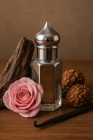 AROMENZA Oud Buket Premium 6 ml – Gül & Oud Harmanı Kalıcı ve Lüks Esans