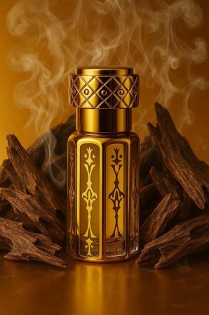 AROMENZA Hindistan Oud (Hindi Oud) 6 ml Özel Tasarım Şişede Yüksek Kaliteli Konsantre Saf Oud Yağı Premium