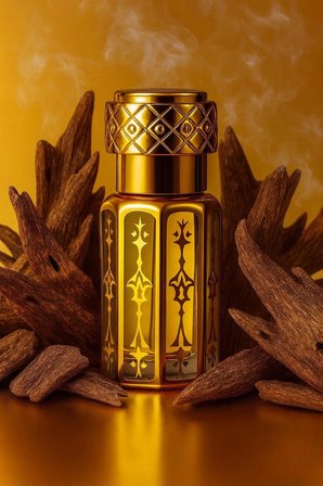 AROMENZA Malezya Oud 6 ml Özel Tasarım Şişede Saf Esans Kalıcı ve Lüks