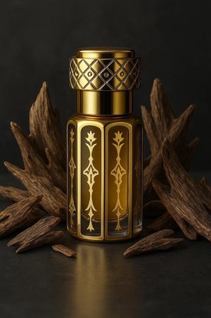 AROMENZA Malezya Oud 6 ml Özel Tasarım Şişede Saf Esans Kalıcı ve Lüks