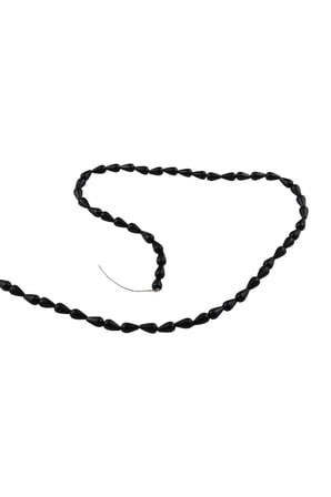 Damla İnci 6x10 mm Siyah Boncuk (20 Gr Ortalama 125 Adet)