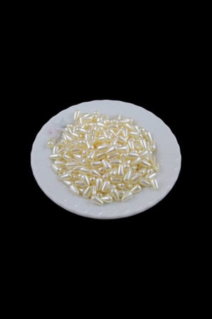 Damla İnci 6x10 mm Şeker Pembe Tonları Boncuk (20 Gr Ortalama 125 Adet)