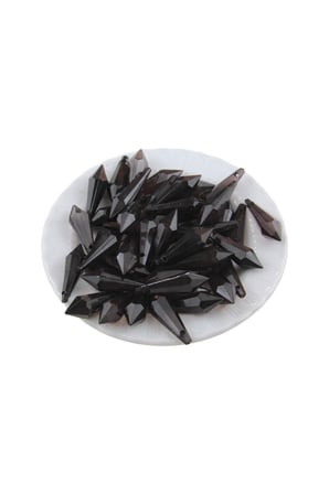 Akrilik Koyu Kahve Yandan Delikli Kubbe Mimari Model 10x33 mm Boncuk (25 gr 20 Adet)