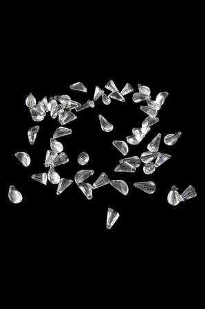 Şeffaf 8x15 mm Üst Yandan Delikli Oval Boncuk (25 gr 34 Adet)