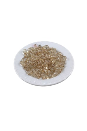 Akrilik Damla Boncuk 8x13 mm Bej Rengi Boncuk (25 gr 60Adet)