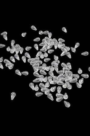 6x12 Damla Kubbesi Oval İçten Delikli Akrilik Boncuk (25 Gr 100 Adet)