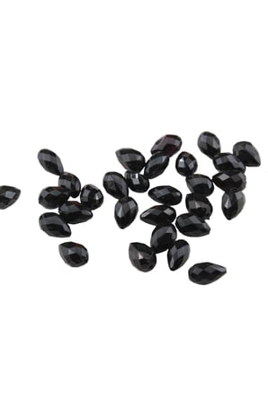 Damla Siyah İçten Delikli 11x17 mm Akrilik Boncuk (25 Gr 21 Adet)