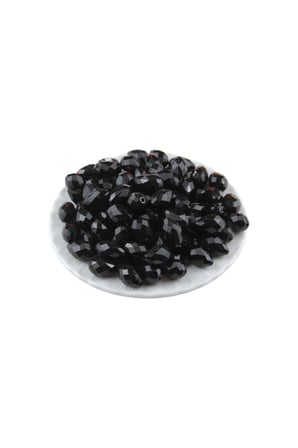 Damla Siyah İçten Delikli 11x17 mm Akrilik Boncuk (25 Gr 21 Adet)