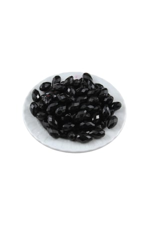 Damla Siyah İçten Delikli 9x17 mm Akrilik Boncuk (25 Gr 26 Adet)