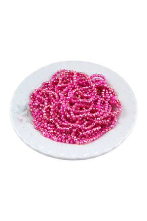Işıltılı Şeker Pembe 3 mm Plastik Boncuk Aksesuar Takı Malzemesi (25 Gr)