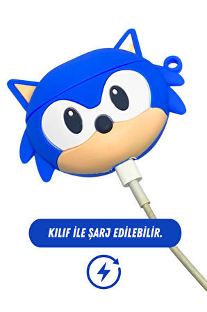 3. Nesil Uyumlu Koruyucu Bluetooth Kulaklık Kılıfı Sonic Figürlü