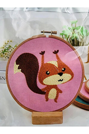 16x16 cm - Başlangıç Punch Seti ( Panç Seti ) Hayvan Desenli, Yeni Başlayanlar İçin Deneme Seti