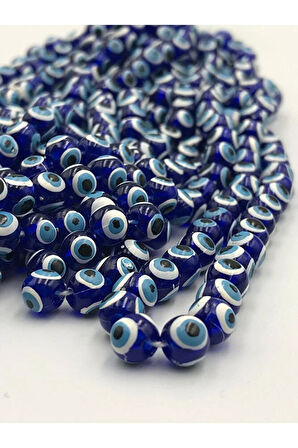 Yuvarlak Dizi Nazar Bocuğu 5 Dizi 6 mm (yaklaşık 250 Adet) Plastik