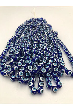 Yuvarlak Dizi Nazar Bocuğu 5 Dizi 6 mm (yaklaşık 250 Adet) Plastik